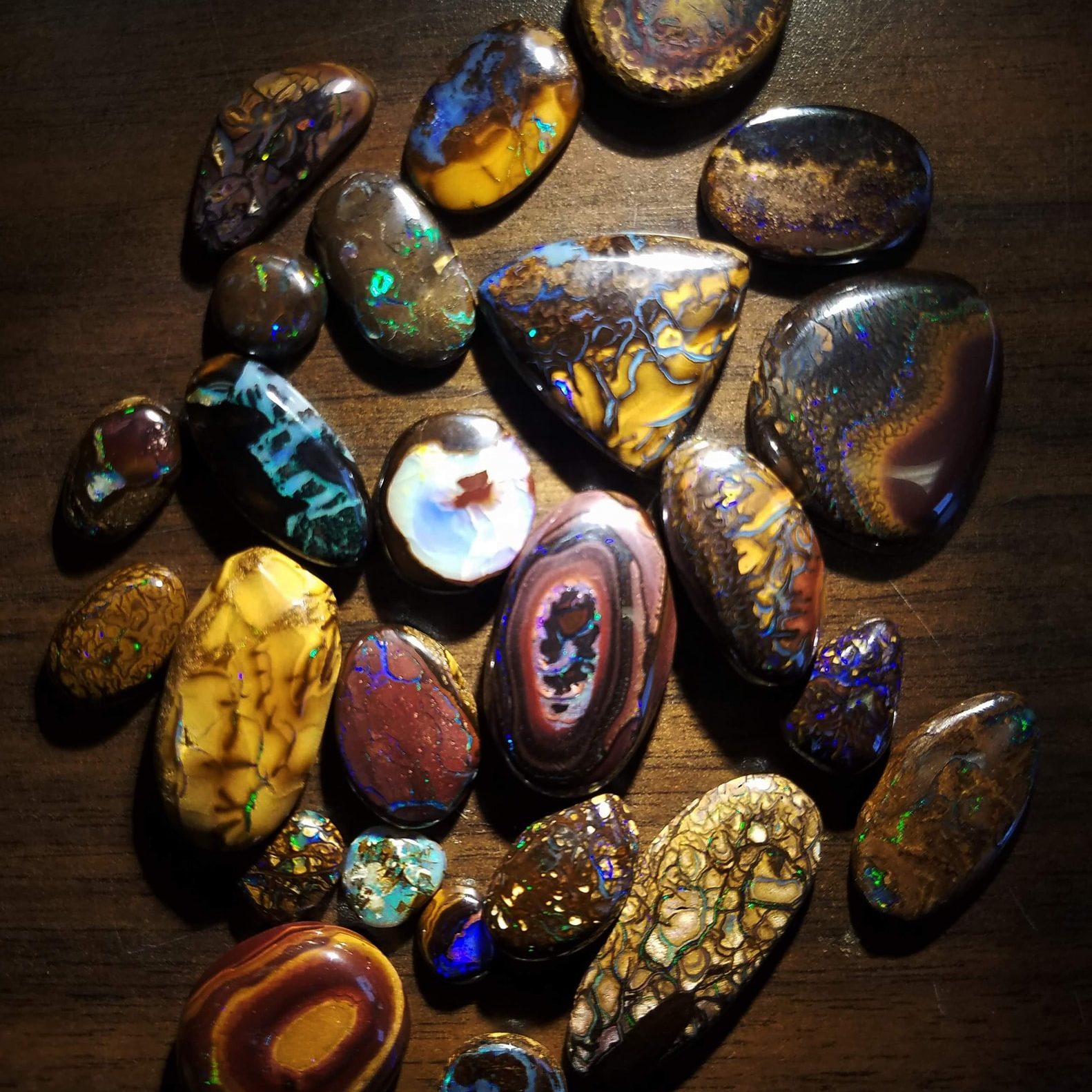 Australian Boulder Opal pieces